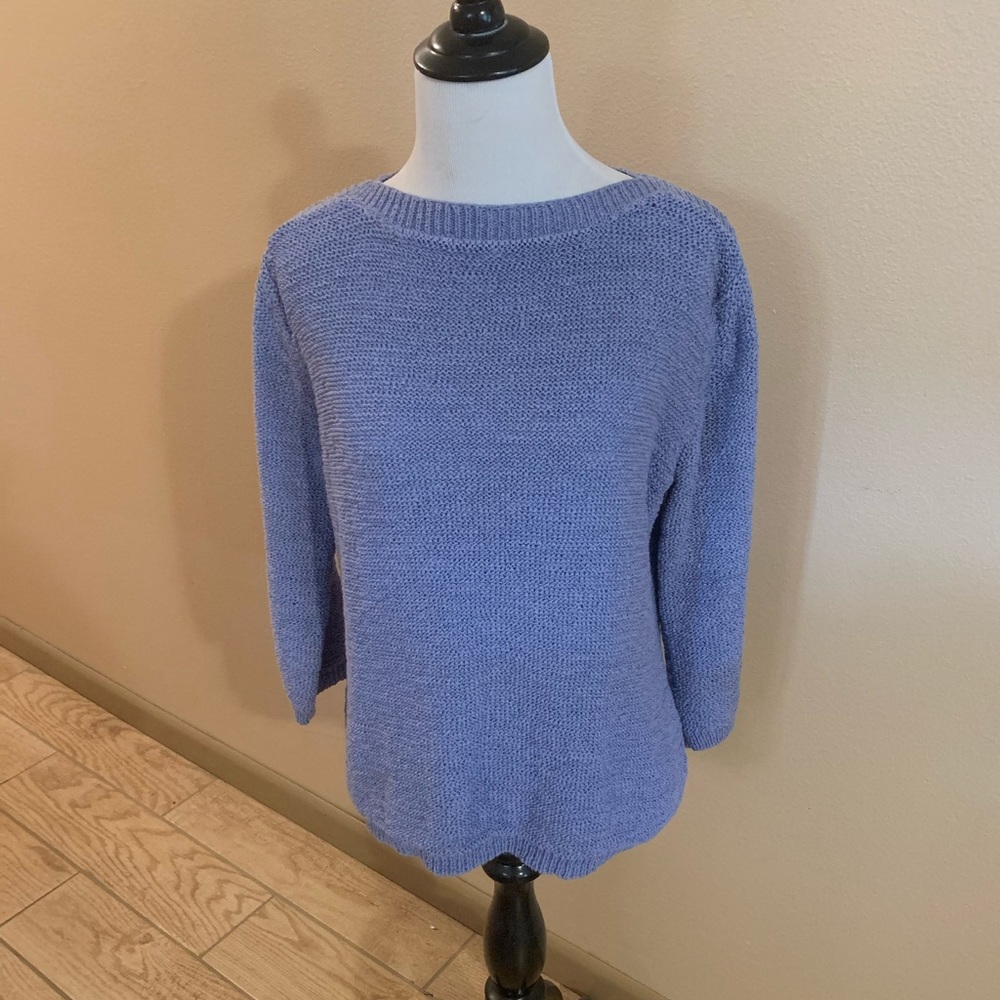 Coldwater Creek Blue Knit Sweater Small